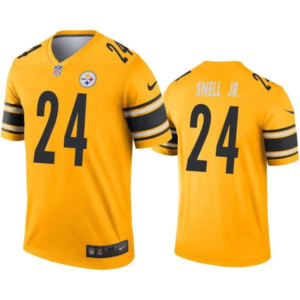 Men Pittsburgh Steelers 24 Benny Snell Jr Nike Gold Inverted Legend NFL Jersey